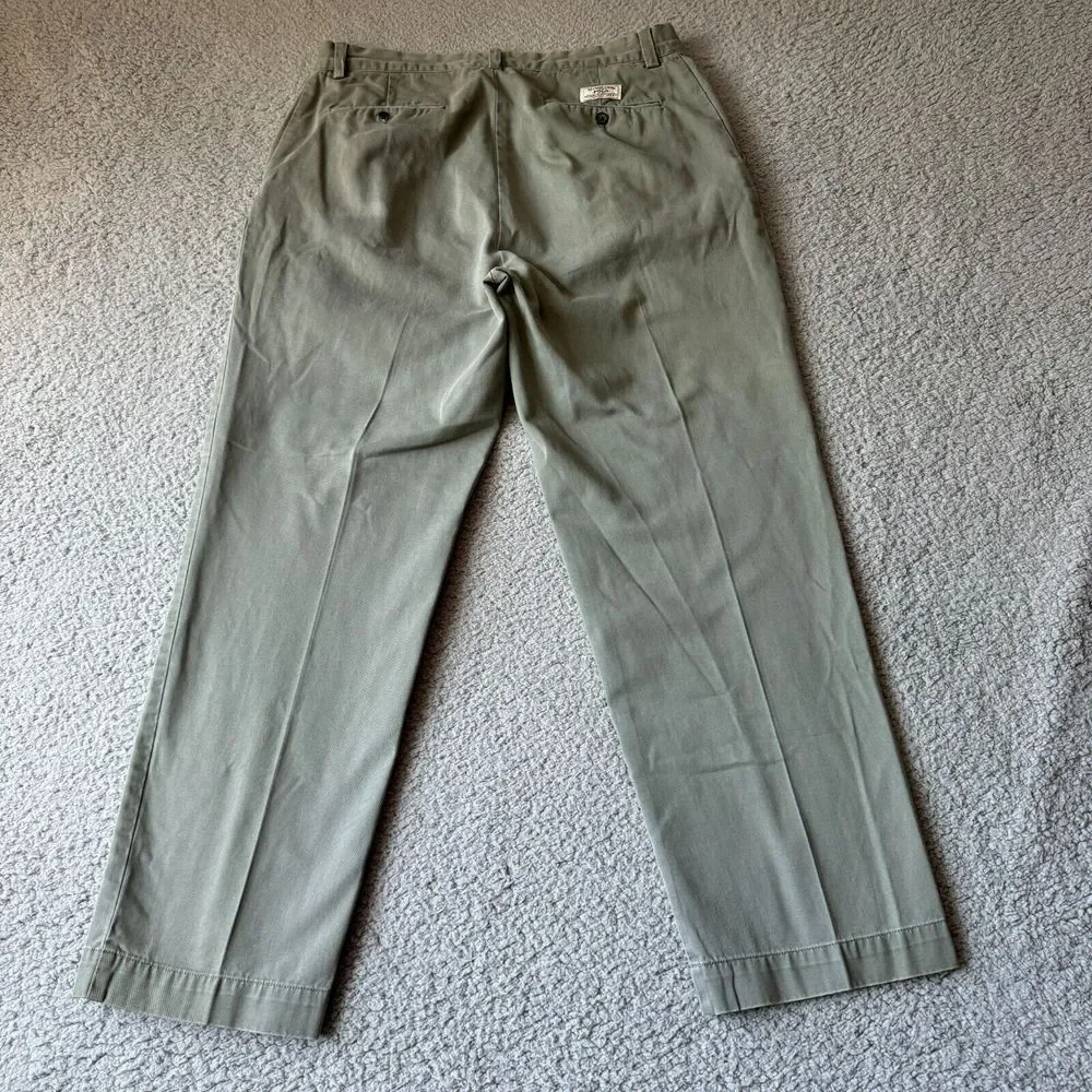 Vintage Polo Ralph Lauren Pants Mens 33x30 Green Chino Twill‎ Slacks Singapore *